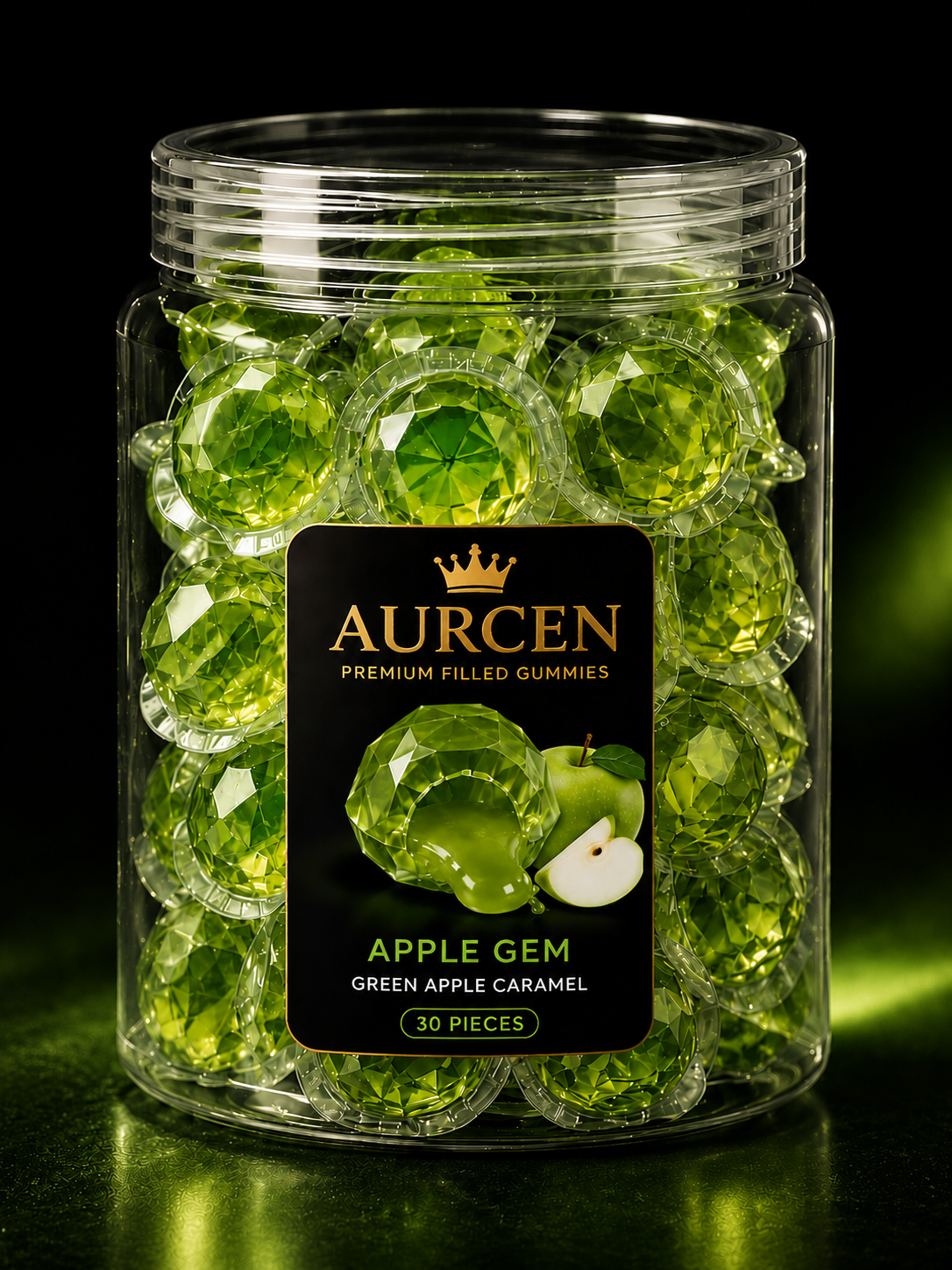 Aurcen Apple Gem – Green Apple Crystal Candy 🍏