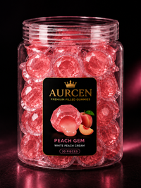 Aurcen Peach Gem – White Peach Crystal Candy 🍑